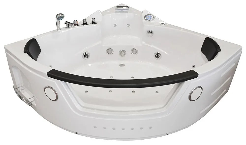 M-SPA - Kúpeľňová vaňa s hydromasážou biela 2-miestna 157 x 157 x 67 cm (MSPA10632-XL)