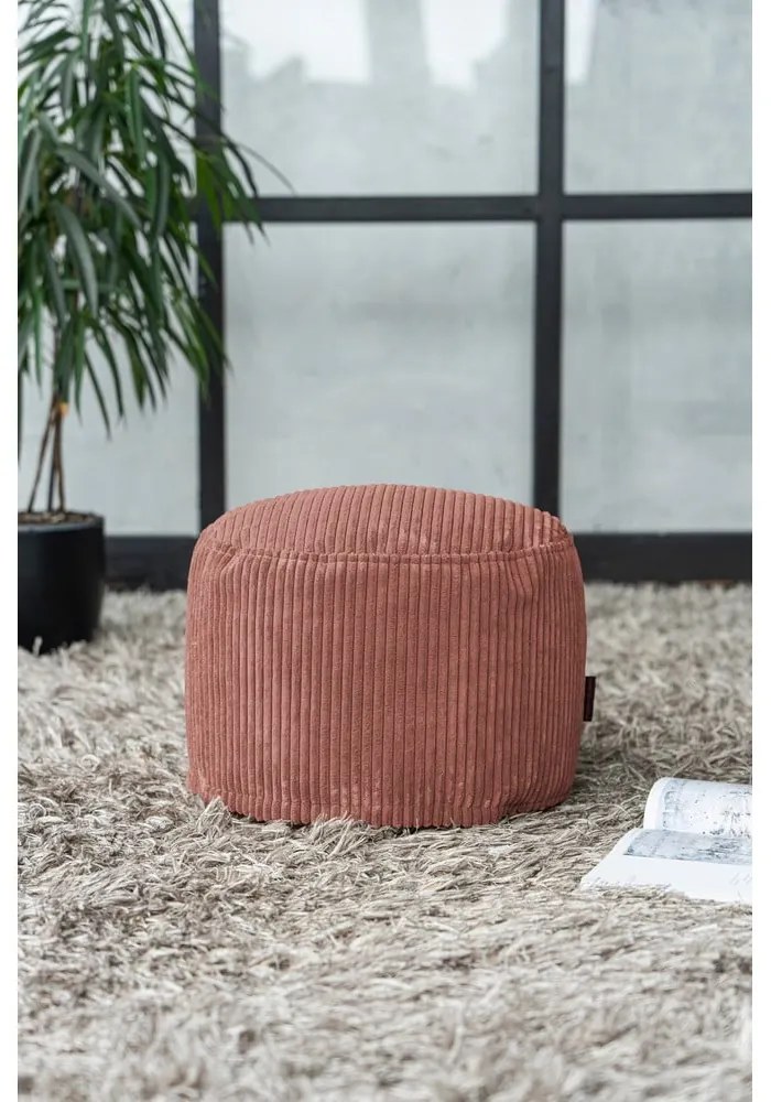 Krémový menčestrový sedací vak Mini – SLOWDOWN