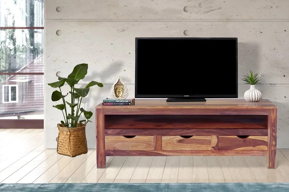 furniture-nabytek.cz - Drevený tv stolík z masívu palisander 120x50x40