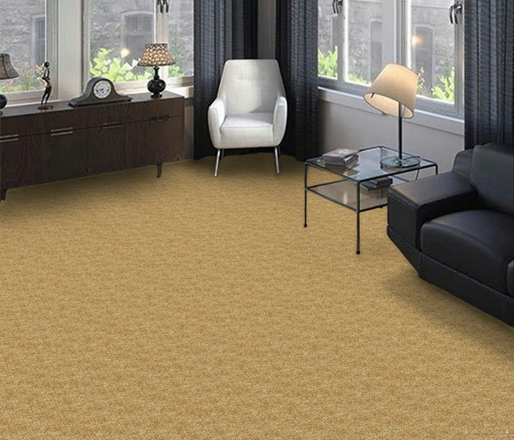 Koberec metráž Velvet Rock 6944, na mieru, šíře 4m, žltá, twinback (filc+juta), obchodné priestory, ITC