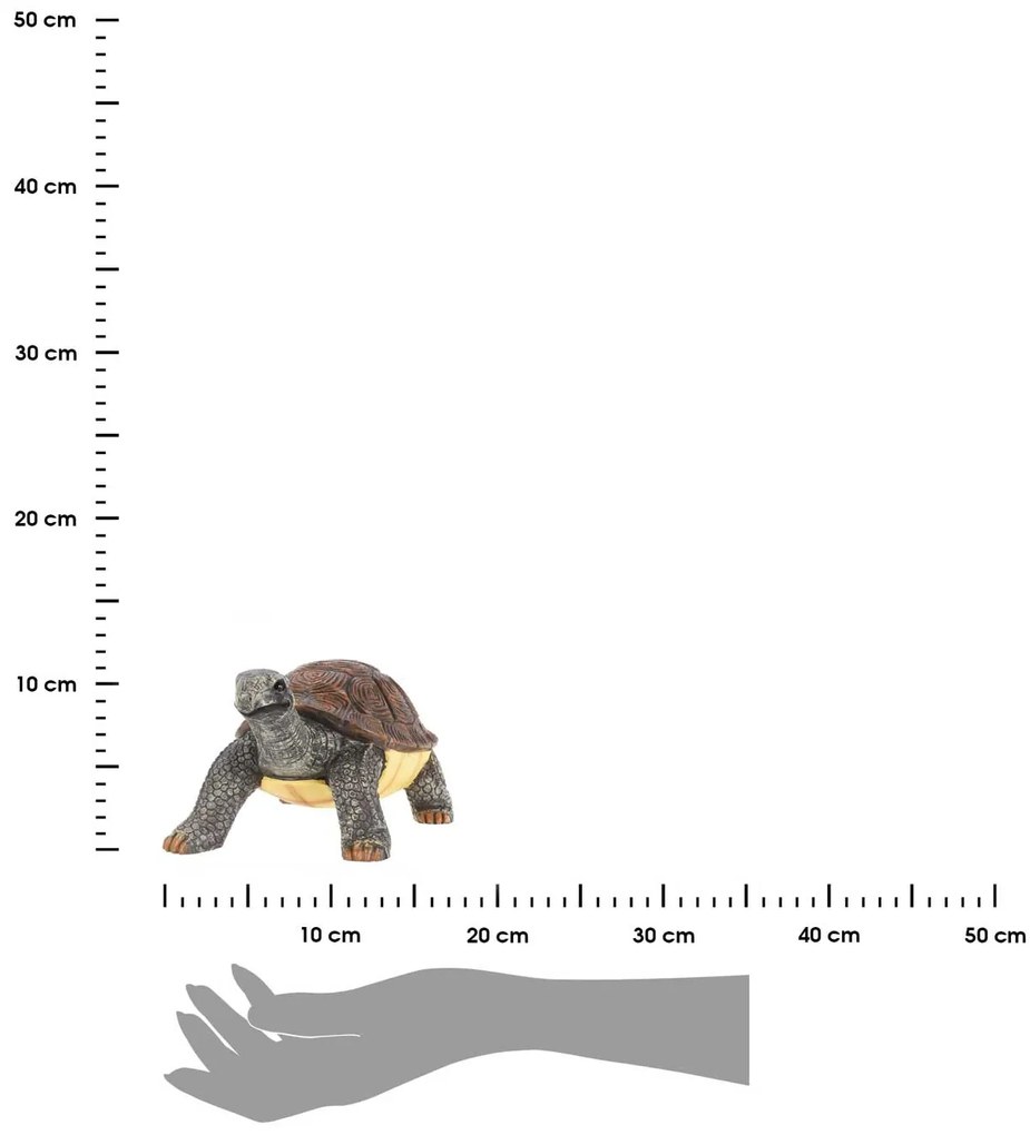 Záhradná figúrka z polyresinu Large Turtle, 12x19 cm, viacfarebná