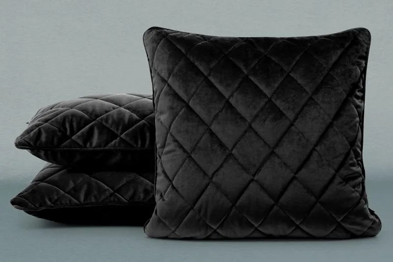 Dekorstudio Dekoračná obliečka na vankúš VELVET27 v čiernej farbe