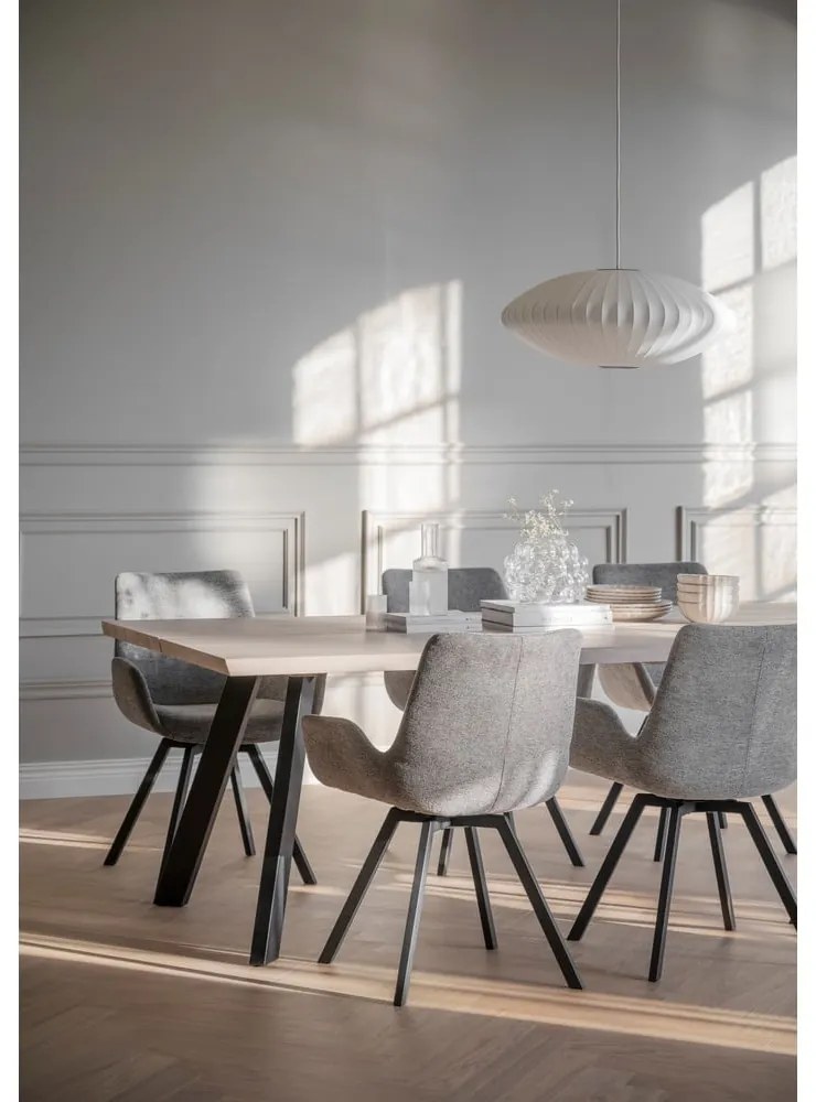 Sivé čalúnené jedálenské kreslá v súprave 2 ks Norwell – Rowico