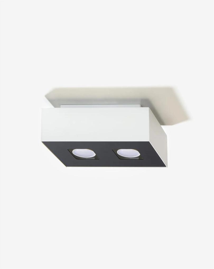Stropné svietidlo Mono 2, 1x biele/čierne kovové tienidlo