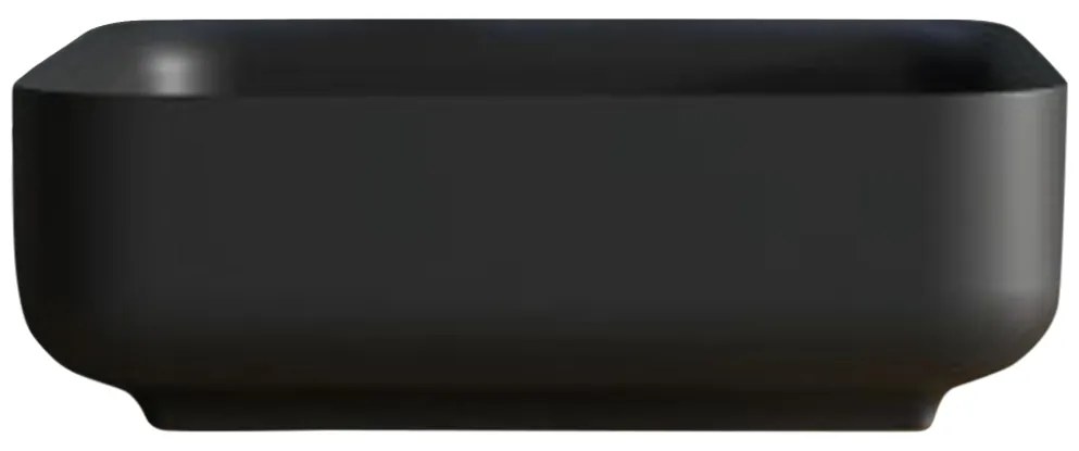 Cerano Viva, umývadlo na dosku z liateho mramoru 400x400x130 mm, čierna matná, CER-CER-WB01B
