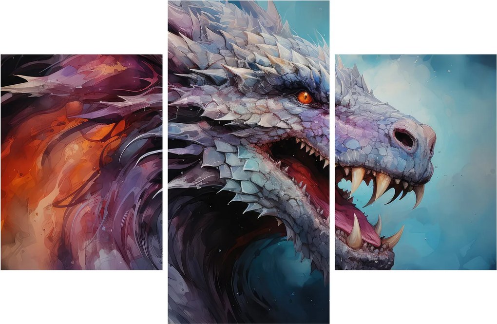 Obraz - Ilustrácia draka (90x60 cm)