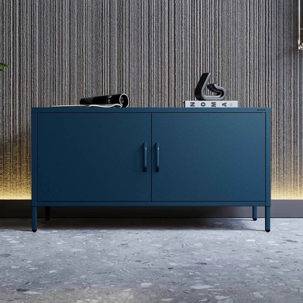 TV stolík na nožičkách ROSA, 1150 x 595 x 400 mm, Modern: tmavomodrá farba