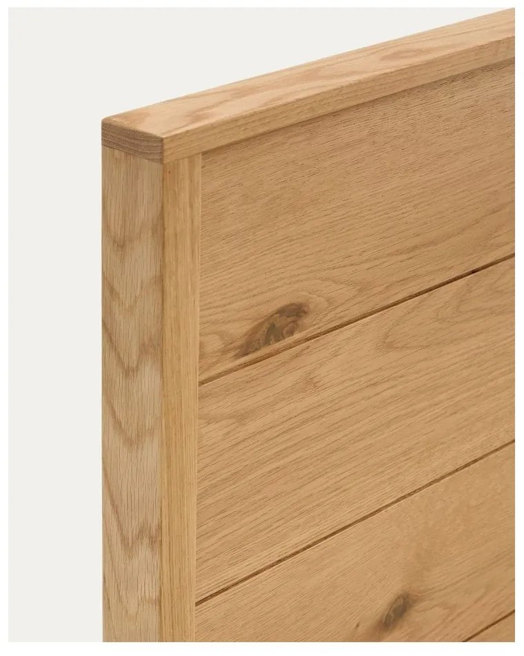 Dvojlôžková posteľ z dubového dreva s roštom 160x200 cm v prírodnej farbe Alguema – Kave Home