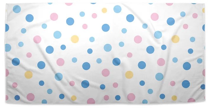 Sablio Uterák Farebné bodky na biele - 50x100 cm