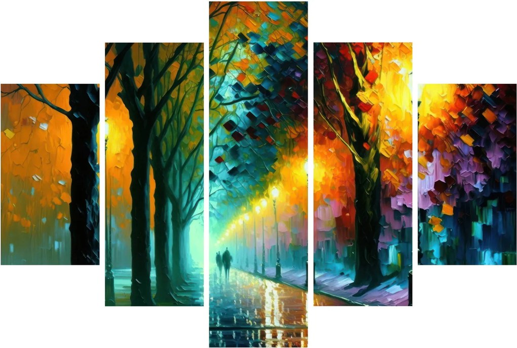 Obraz - Nočná prechádzka (150x105 cm)