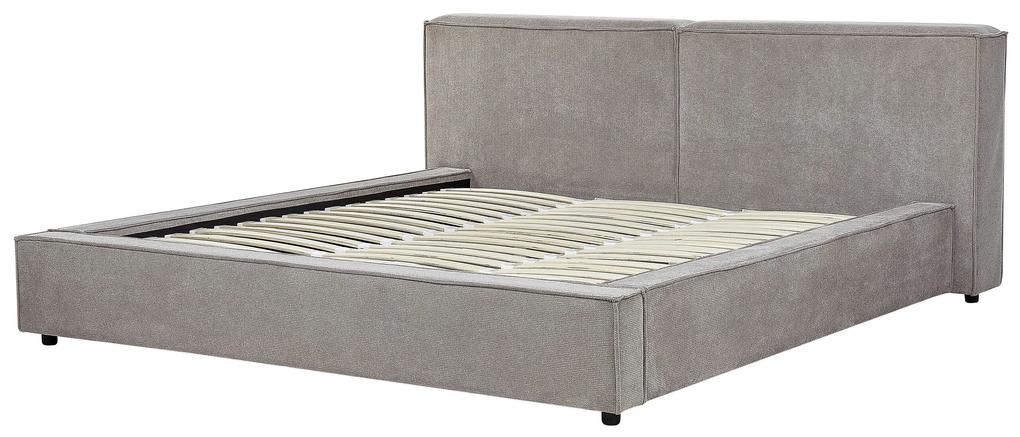 Čalúnená posteľ 180 x 200 cm sivá LINARDS Beliani