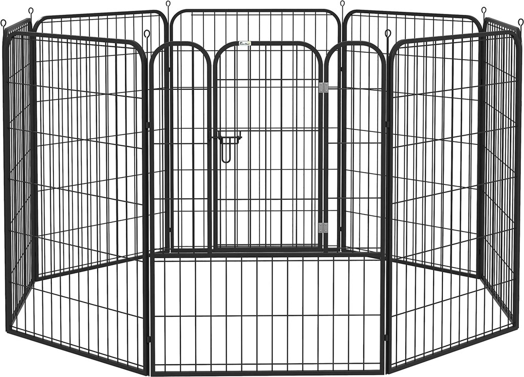 PawHut Pojeniska pre šteniatka, chovateľská zóna pre psa, metalická konštrukcia 80 x 100 cm, čierna | Aosom