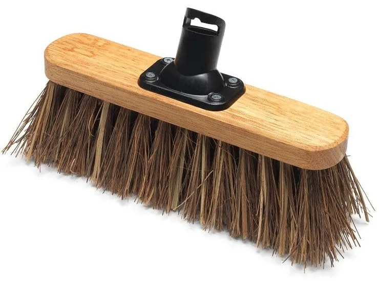 Hlavica na zmeták s tuhými palmovými vláknami Addis Varnished, 26,5 cm