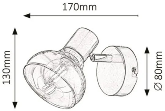 Rabalux 5555 - Nástenné svietidlo HOLLY 1xE14/40W/230V lesklý chróm