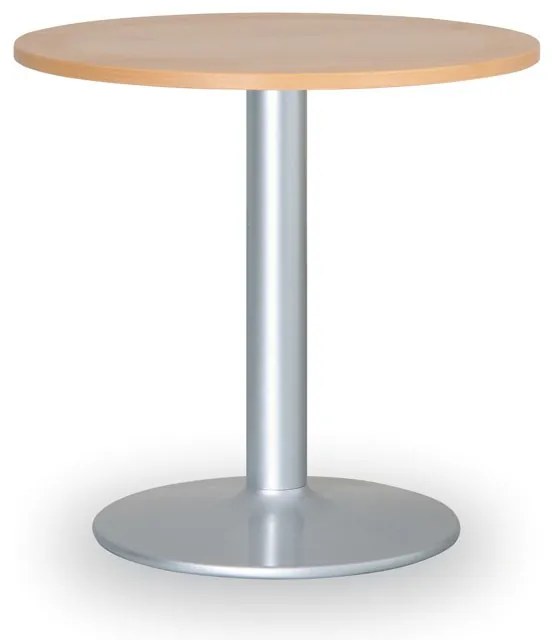 Konferenčný stolík ZEUS II, priemer 60 cm, sivá podnož, buk