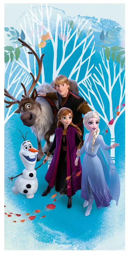 DETSKÝ BAVLNENÝ UTERÁK FROZEN2 70X140 CM VZOROVANÁ