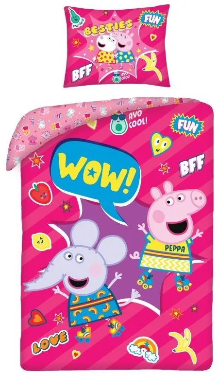 HALANTEX -  HALANTEX Obliečky Peppa Pig wow Bavlna, 140/200, 70/90 cm