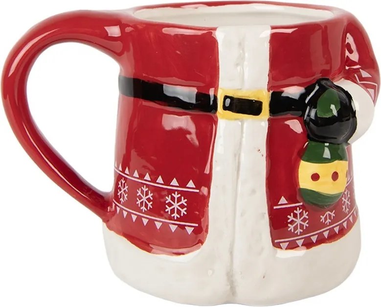 Keramický hrnček Santa Claus s viečkom - 15*10*19 cm / 450 ml