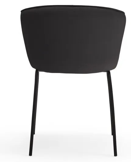 Čierne čalúnené jedálenské kreslá v súprave 2 ks Add – Teulat