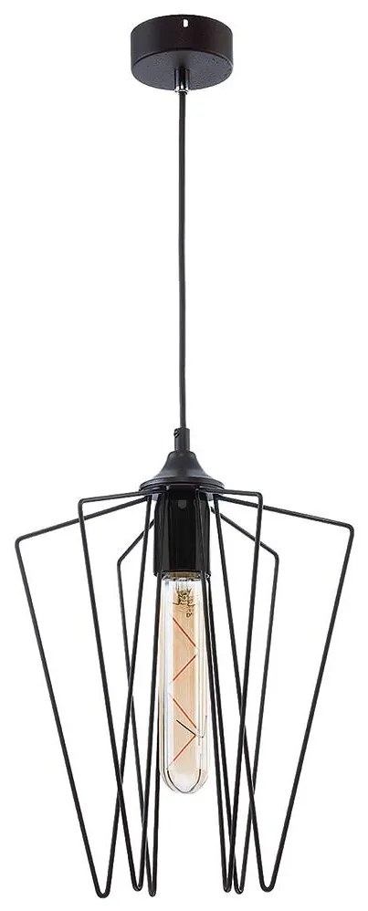 Jupiter 1641 - Luster na lanku SAO 1xE27/60W/230V čierna