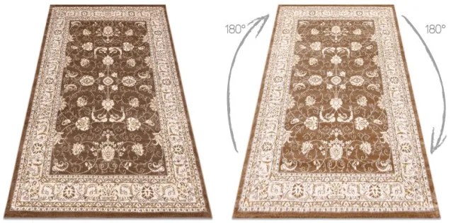 Koberec MEFE 2312 Ornament, ramka - tmavý béž