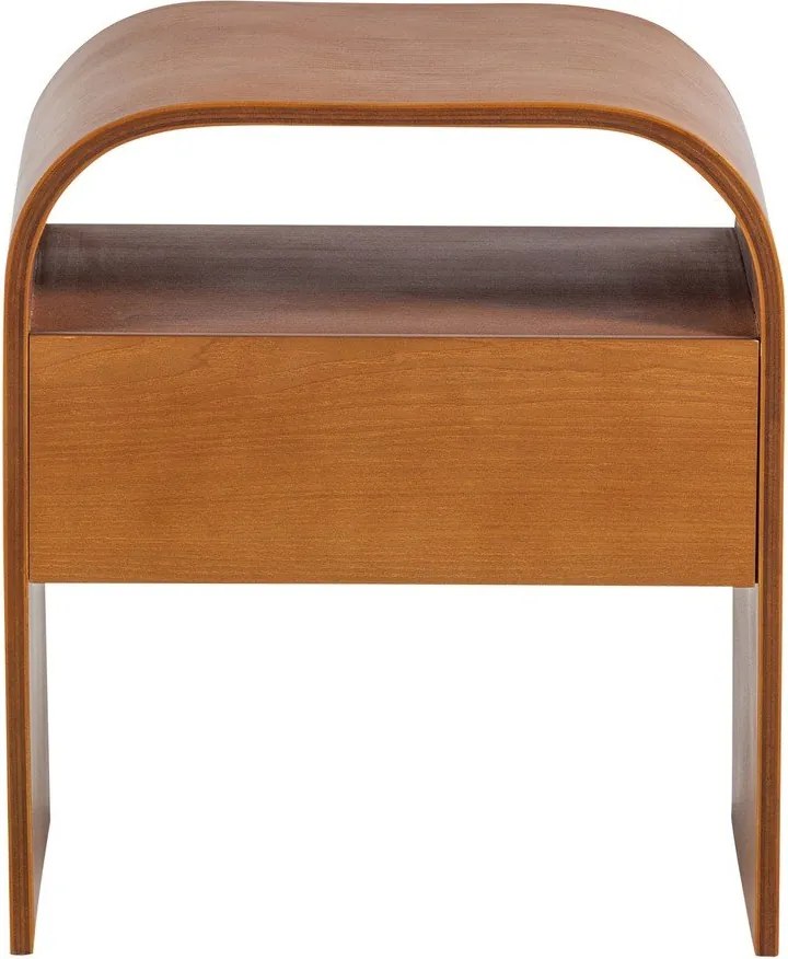 Nočný stolík s poličkami v prírodnej farbe Momo – WOOOD