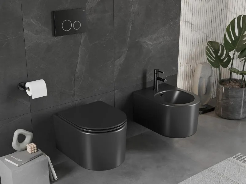 Mexen SOFIA, závesný bidet, 48 x 36 cm, čierna matná, 35544885