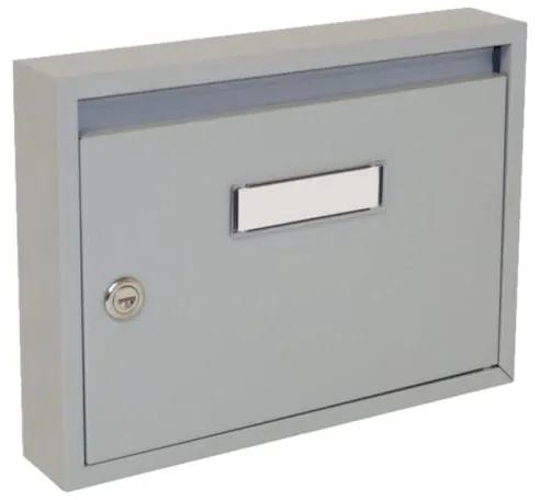 Poštová schránka DLS-E-01, vhod formát A4, interierové schránky, sivá RAL 7040 / Barva schránky:Šedá RAL 7040