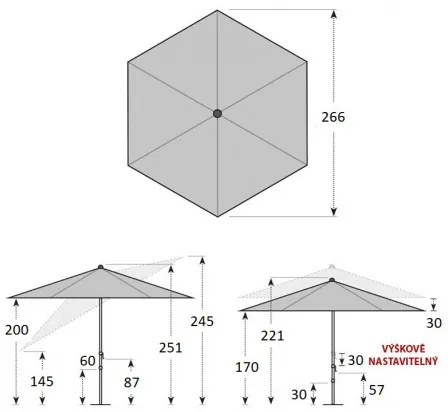 Doppler EXPERT 280 cm - slnečník s automatickým naklápaním kľučkou : Barvy slunečníků - 846