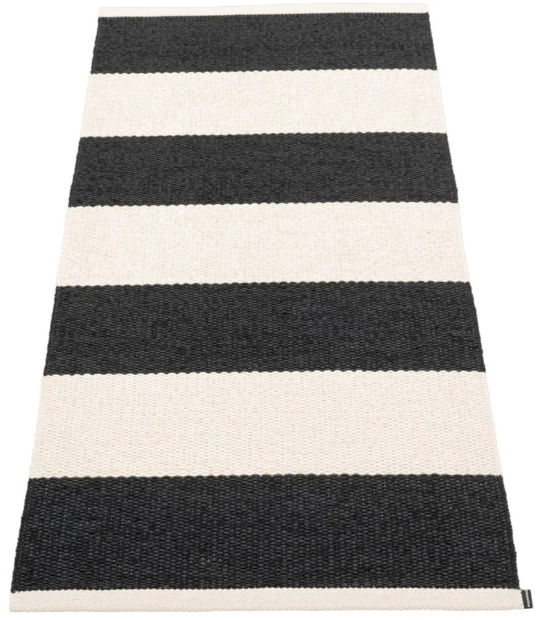 Čierno-biely vnútorný a vonkajší behúň 70x150 cm Bob Black Vanilla – Pappelina