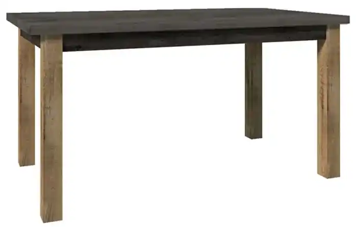 Rozkladací jedálenský stôl Montana STW - dub lefkas tmavý / smooth sivý |  BIANO