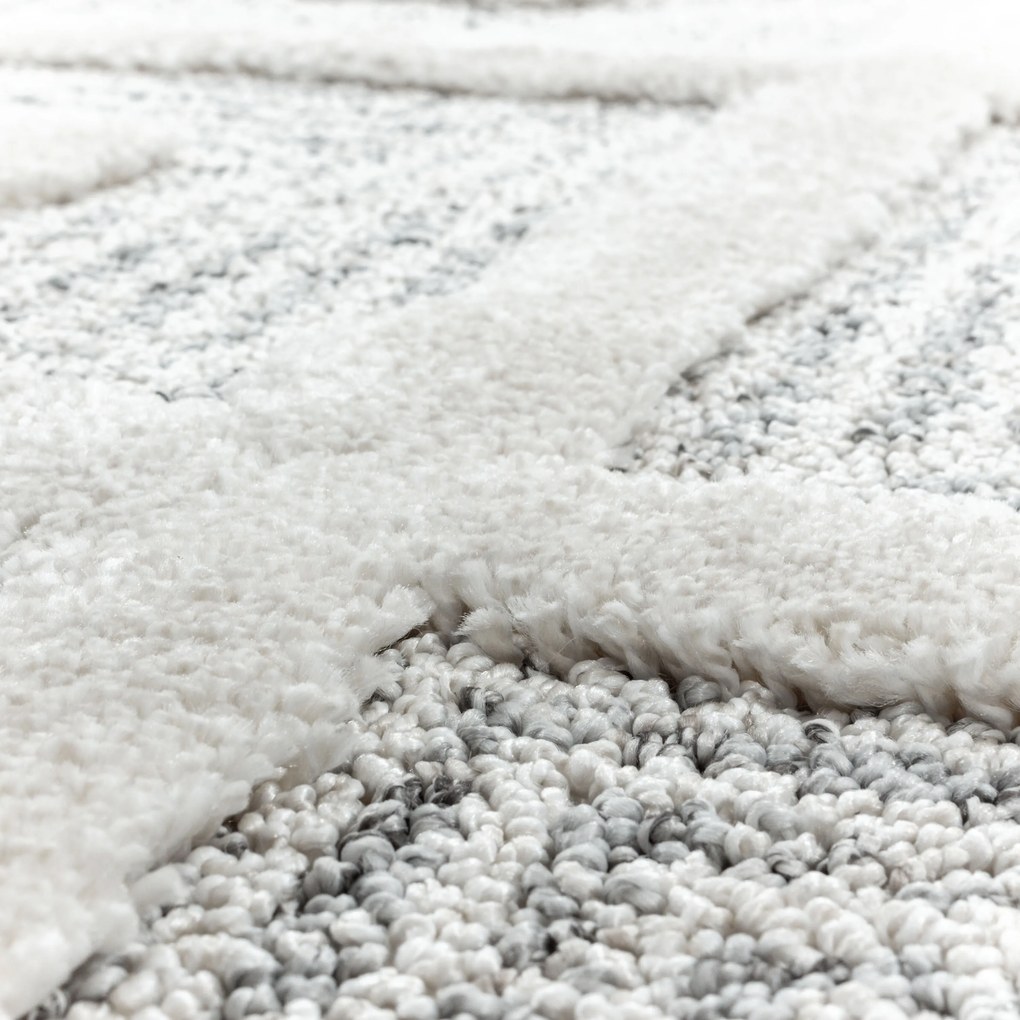 Ayyildiz Kusový koberec PISA 4707, Okrúhly, Sivá Rozmer koberca: 120 cm KRUH