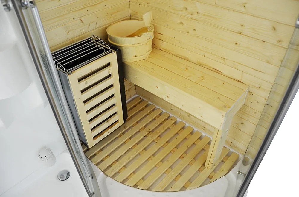 M-SPA - Suchá parná sauna s hydromasážnou funkciou 165 x 105 x 215 cm (MSPA1706-TRIO Neváhajte !!! Posledné kusy do vypredania zásob !!! Limitovaná)