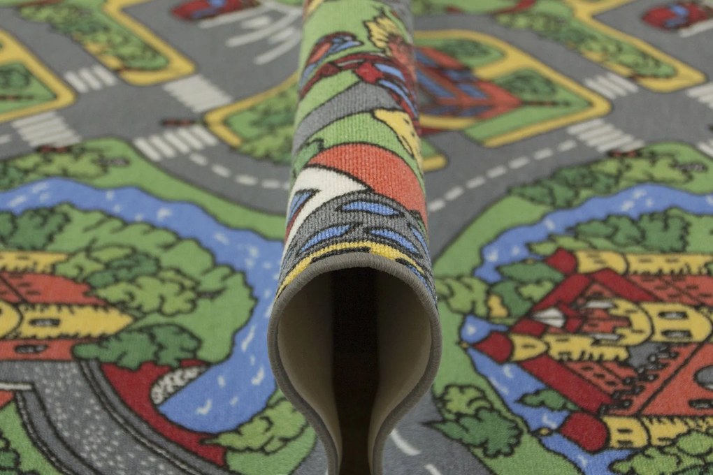 Vopi, Detský kusový koberec Hravé mesto, 250x350, viacfarebná, detská izba