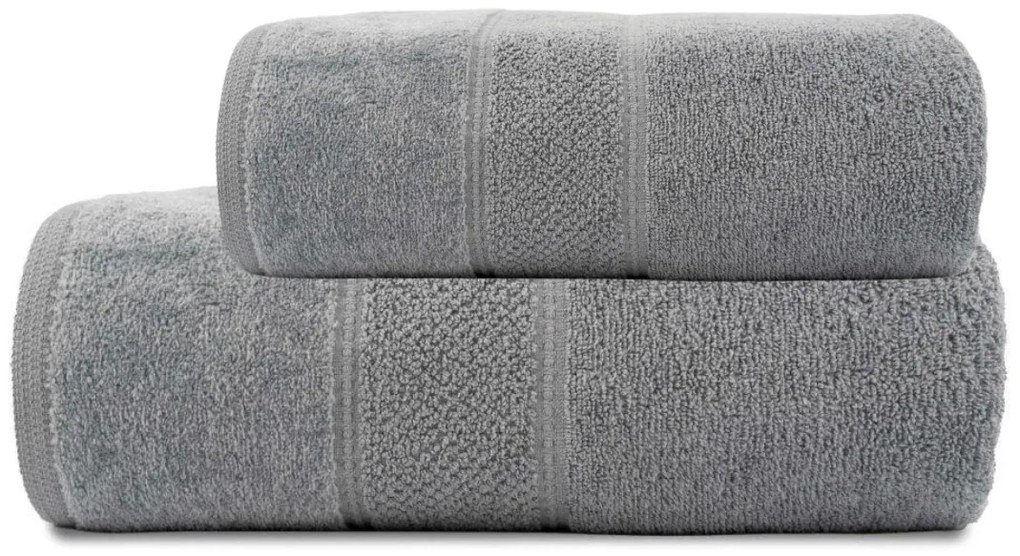 Set uterák a osuška Mario Sivý 50x90 + 70x140 cm – 550 gsm, luxusné bavlnené uteráky, strihaná bordúra