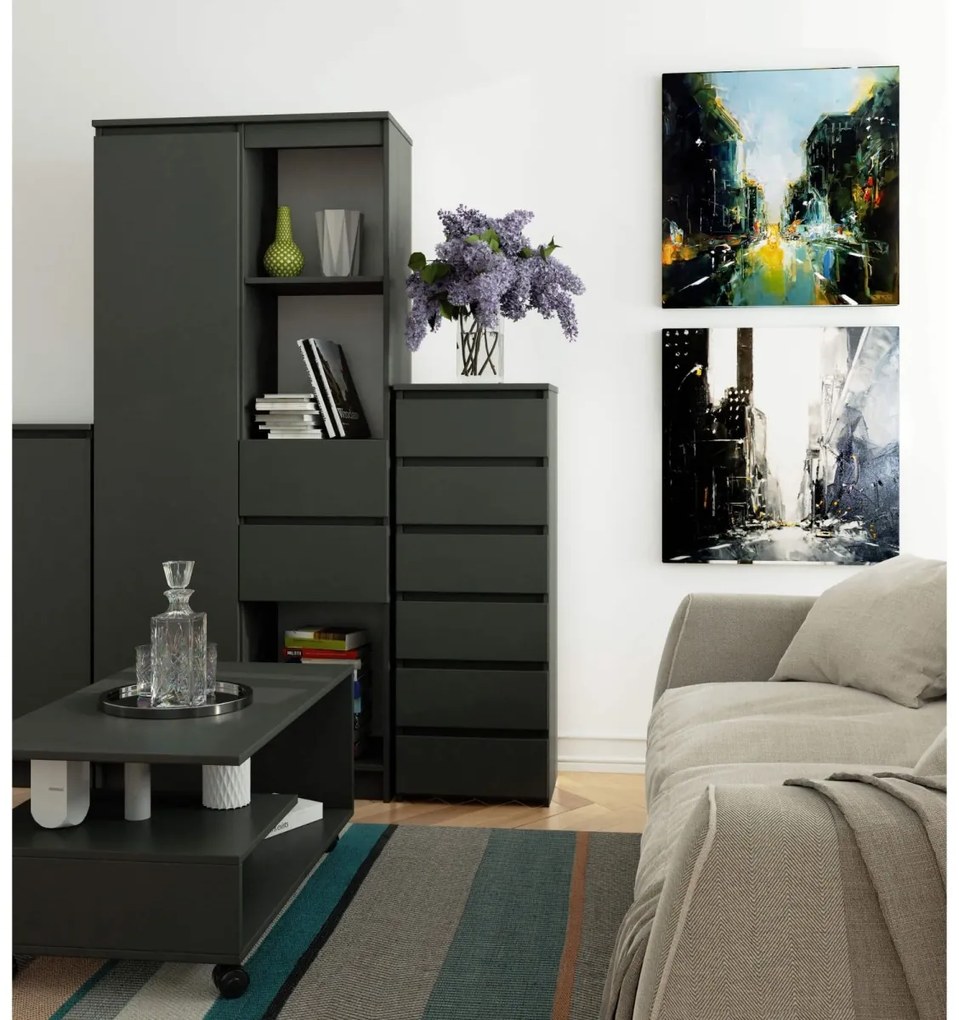 Komoda CL6 40 cm grafitově šedá