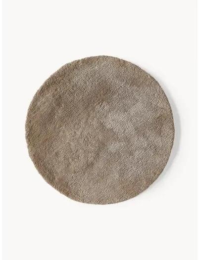 Okrúhly huňatý koberec's vysokým vlasom Leighton