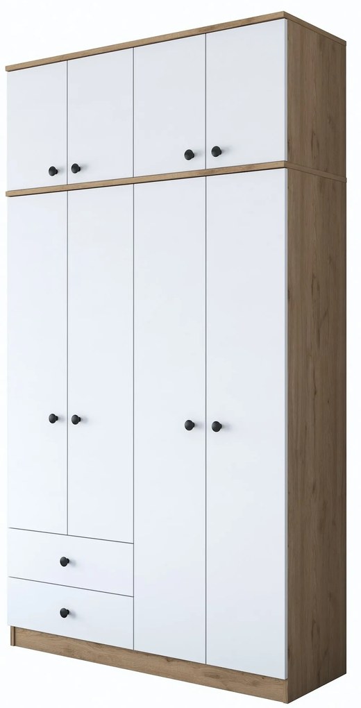 Šatníková skriňa BA 121 120 cm orech/biela