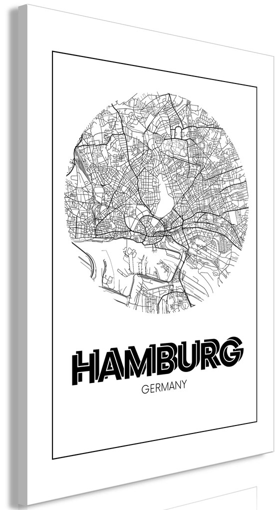 Artgeist Obraz - Retro Hamburg (1 Part) Vertical Veľkosť: 20x30, Verzia: Premium Print