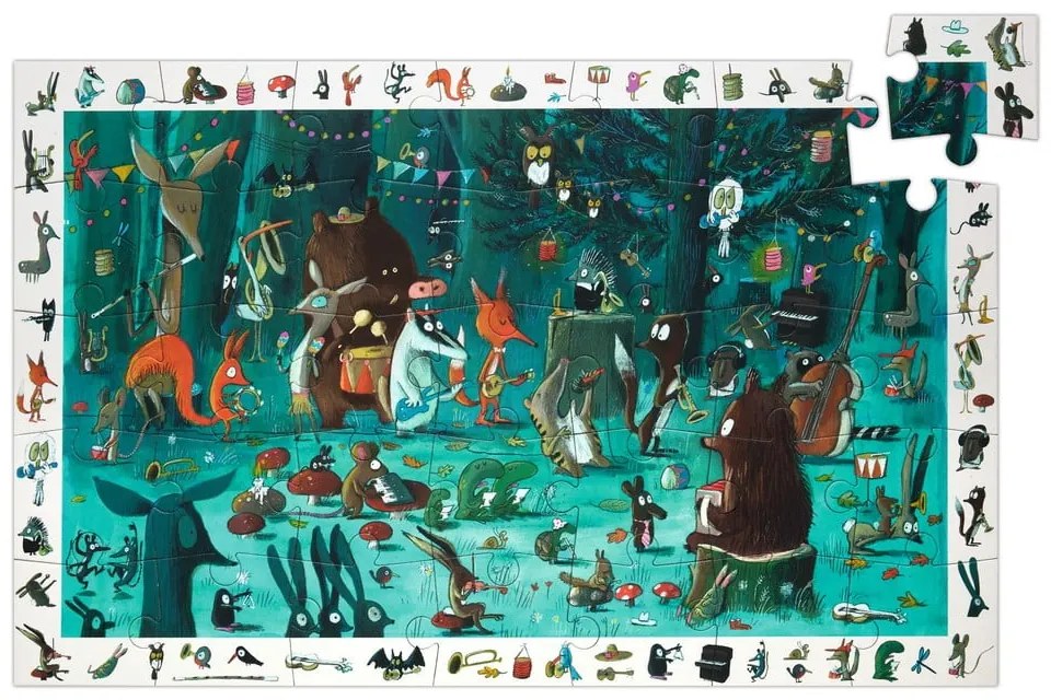 Detské puzzle Djeco Observation Lesný Orchester