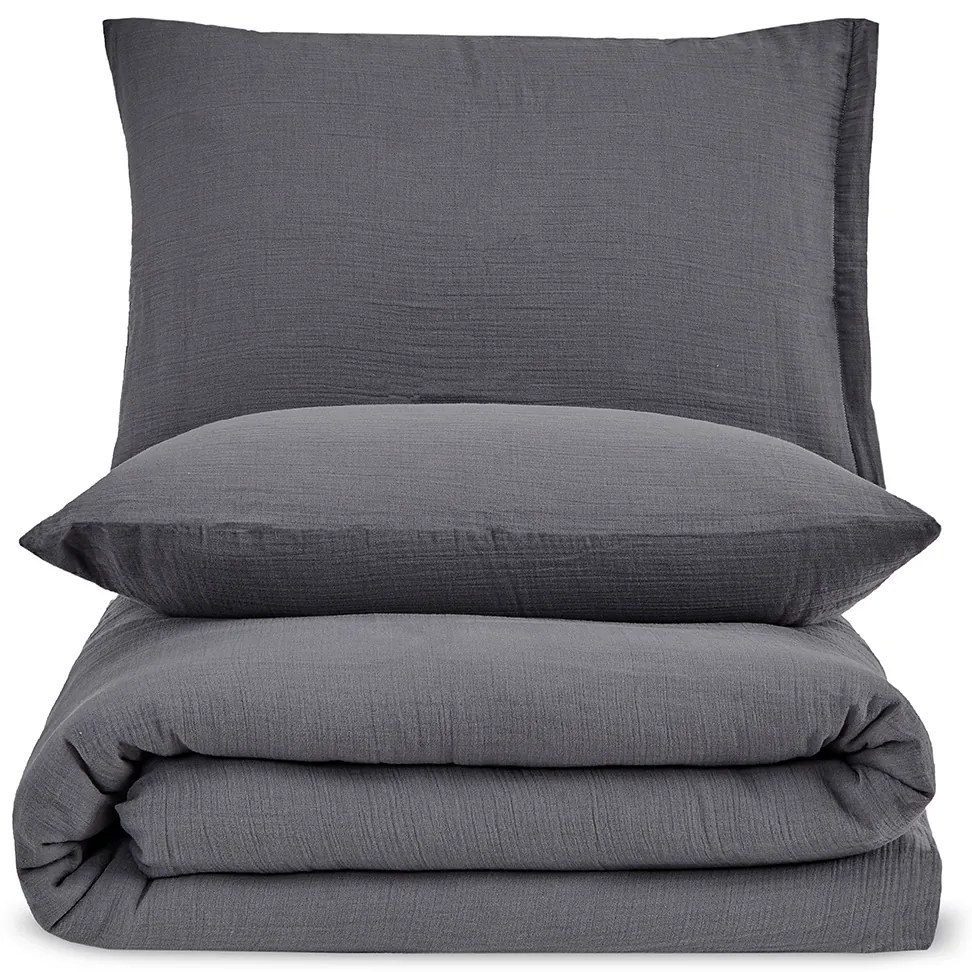 4Home Mušelínové obliečky Steel, 135 x 200 cm, 80 x 80 cm