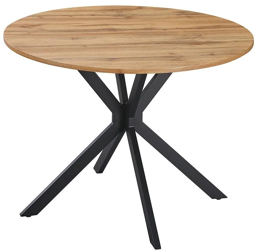 Stôl Flint 12516 100x100 prírodná/čierna