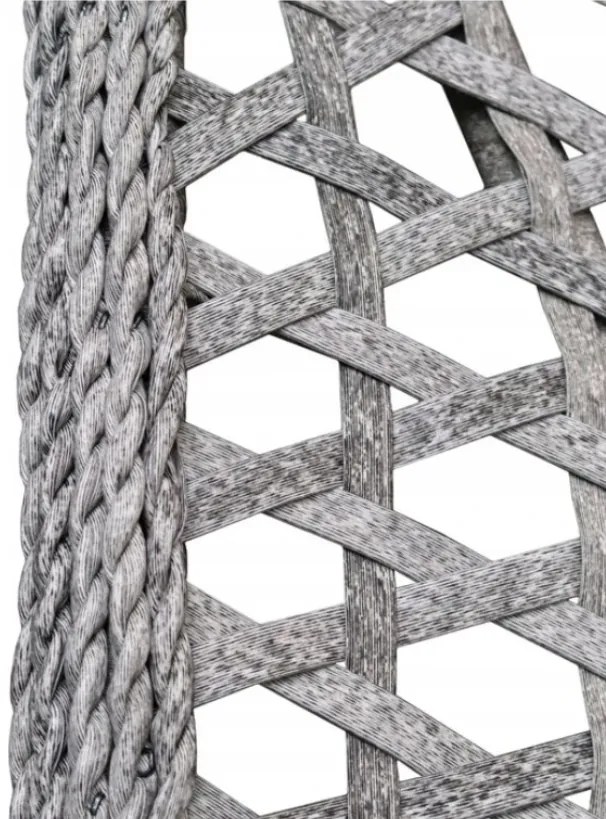 Závesné ratanové hojdacie kreslo SELENA PLUS sivé