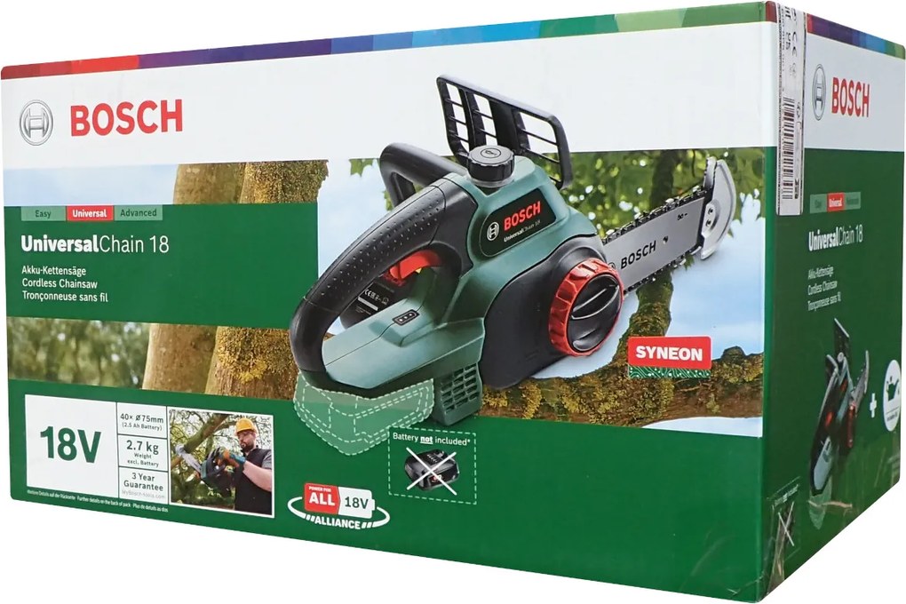 Akumulátorová Píla záhradná reťazová píla Bosch UniversalChain 18 bez akumulátora