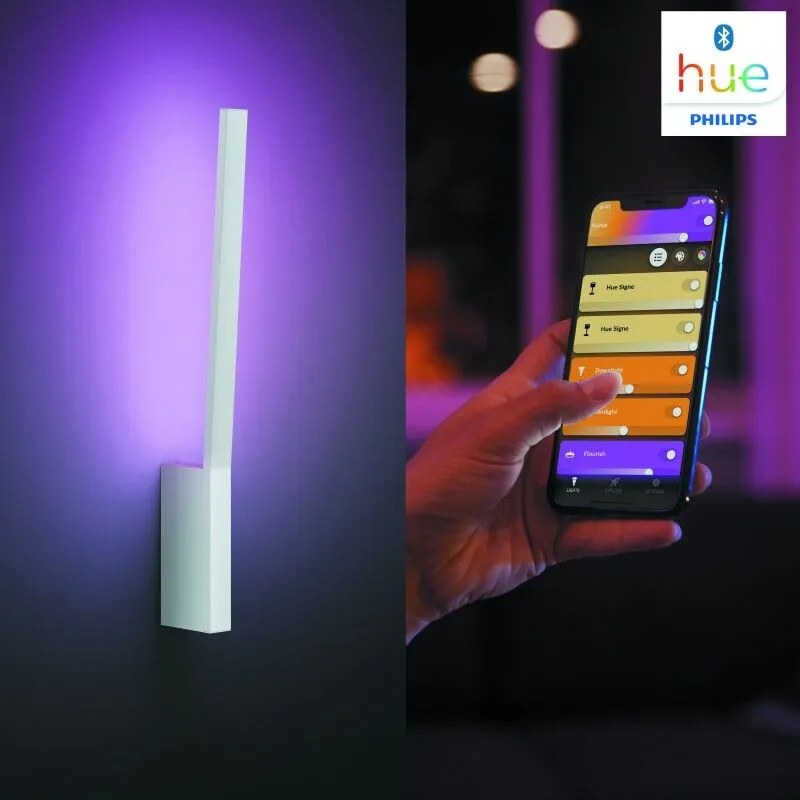 PHILIPS HUE Nástenné LED inteligentné osvetlenie HUE LIANE s funkciou RGB, 12,2 W, teplá biela-studená biela, bi