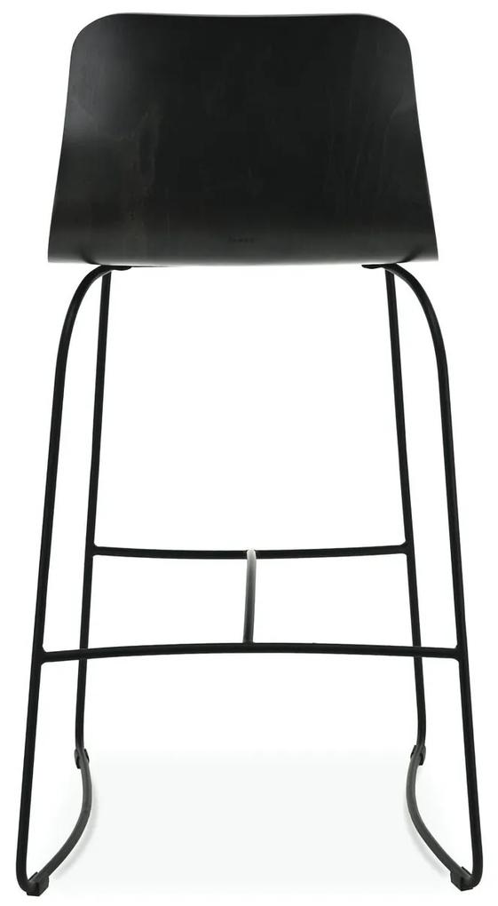 FAMEG Hips - BSTM-1802 - barová stolička Farba dreva: buk premium, Čalúnenie: koža L2