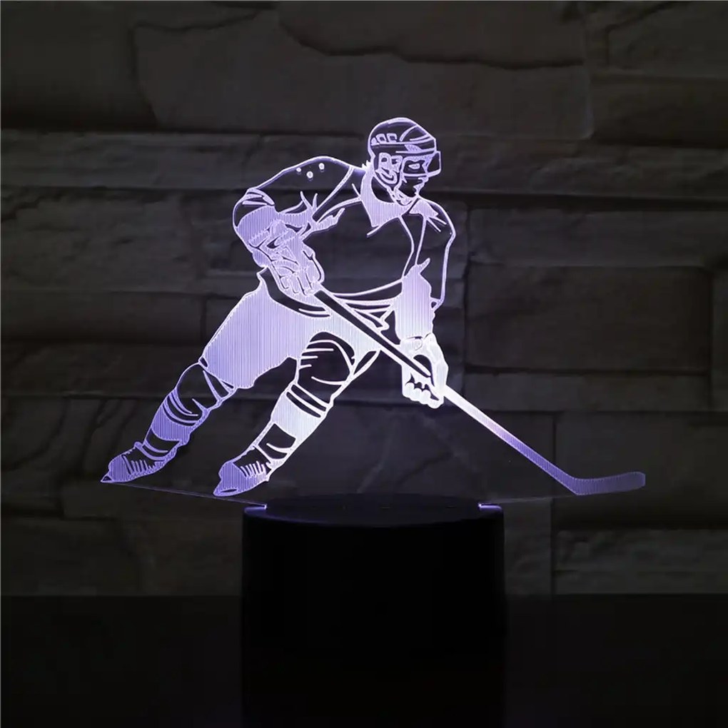 3Dmix 3D-MTV078 - Motív pre 3D LED nočnú lampu - Hokejista