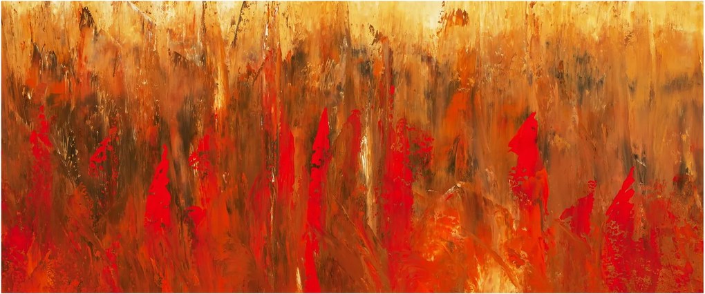 Obraz maľované abstrakcie (120x50 cm)