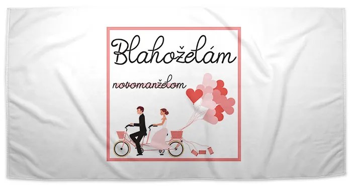 Sablio Uterák Blahoželám novomanželom - 70x140 cm