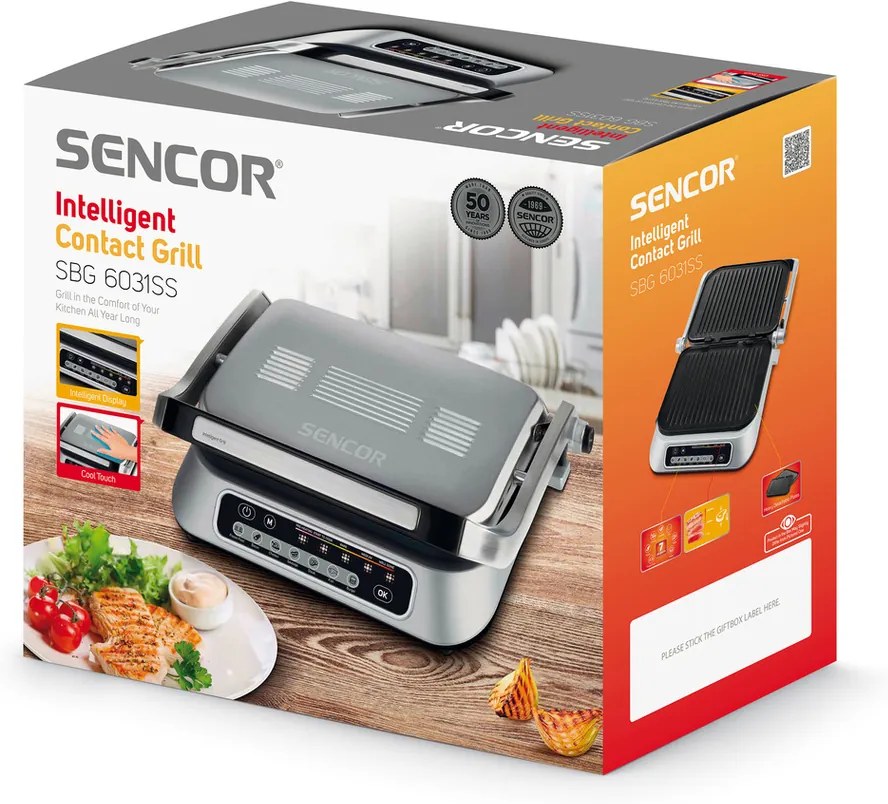 Gril SENCOR SBG 6031SS kontaktné